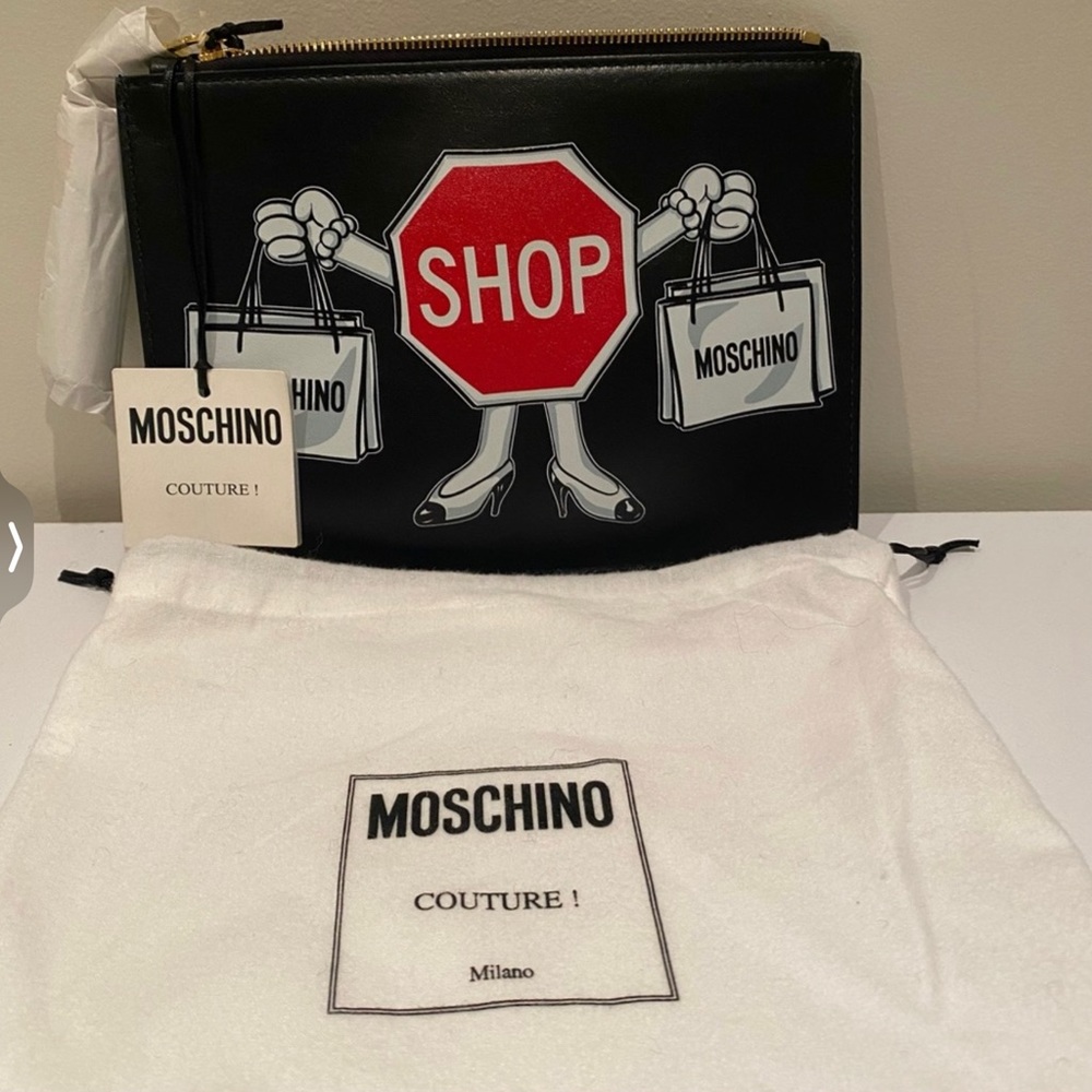Moschino Leather Clutch